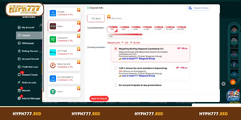 How to Make a HYPH777 Deposit Successfully